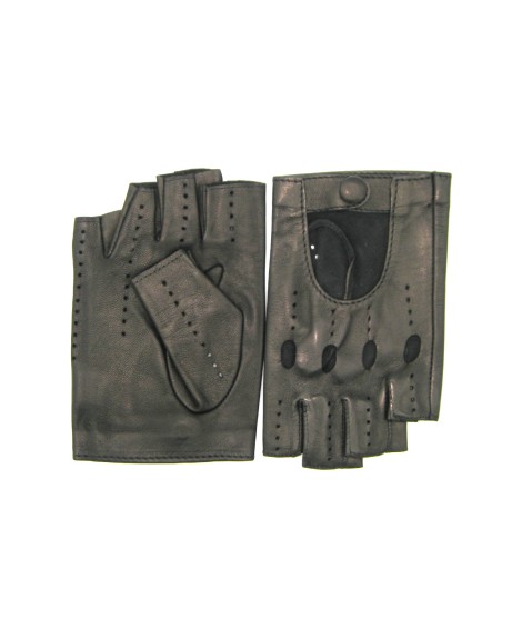 Sermoneta Gloves Guanto Guida in Nappa mezze dita Nero Ultimo giorno
