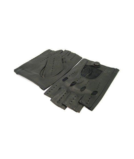 Sermoneta Gloves Guanto Guida in Nappa mezze dita Nero Ultimo giorno