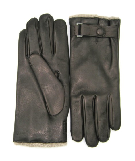 Sermoneta Gloves Guanto in Nappa foderato cashmere con cinturino T.Moro Offerta speciale della fabbrica