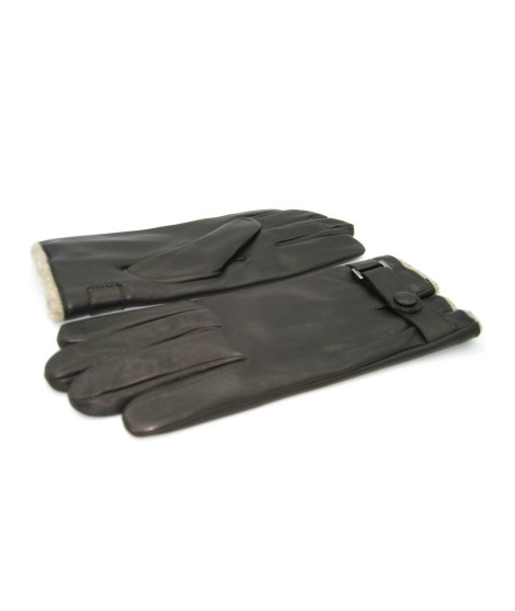 Sermoneta Gloves Guanto in Nappa foderato cashmere con cinturino T.Moro Offerta speciale della fabbrica