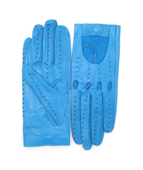 Sermoneta Gloves Guanto Guida in Nappa sfoderato dita intere Turchese Liquidazione