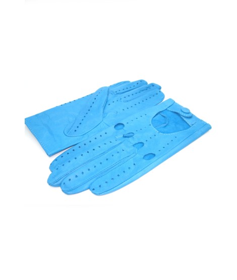 Sermoneta Gloves Guanto Guida in Nappa sfoderato dita intere Turchese Liquidazione