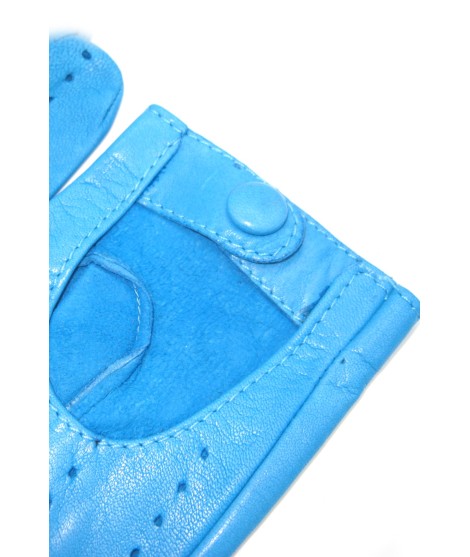 Sermoneta Gloves Guanto Guida in Nappa sfoderato dita intere Turchese Liquidazione