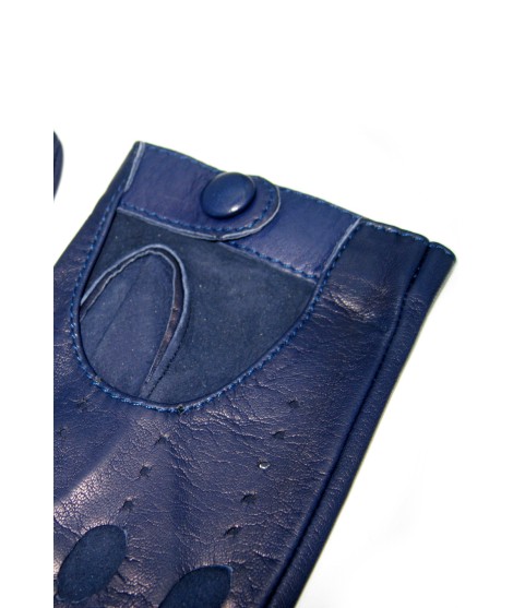 Sermoneta Gloves Guanto Guida in Nappa sfoderato dita intere Navy Offerte speciali