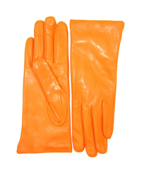 Sermoneta Gloves Guanto in Nappa foderato cashmere Arancio Ultimo giorno