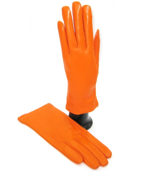 Sermoneta Gloves Guanto in Nappa foderato cashmere Arancio Ultimo giorno