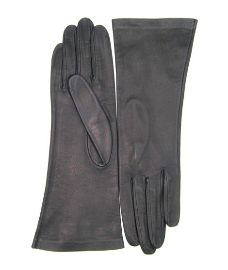 Sermoneta Gloves Guanto Nappa 4bt foderato seta Navy Limitato a 3 giorni