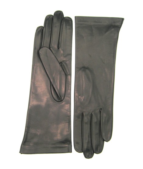 Sermoneta Gloves Guanto Nappa 4bt foderato seta Nero Esporta salva