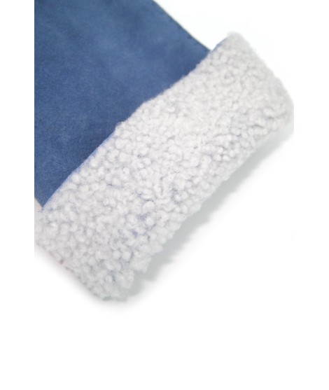 Sermoneta Gloves Guanto Montone cucito a mano Denim In Linea