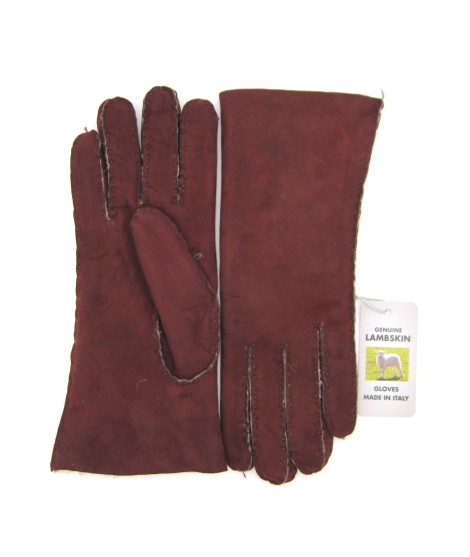 Sermoneta Gloves Guanto Montone cucito a mano Bordeaux Nuovo