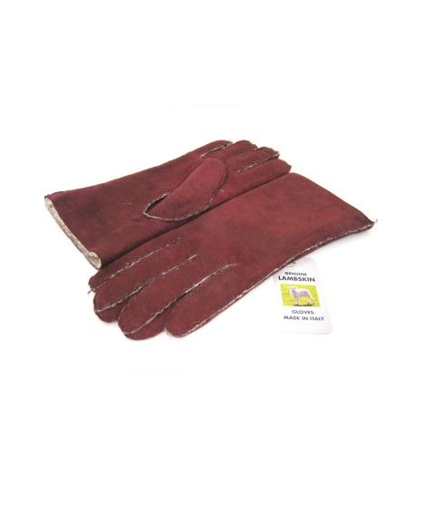 Sermoneta Gloves Guanto Montone cucito a mano Bordeaux Nuovo