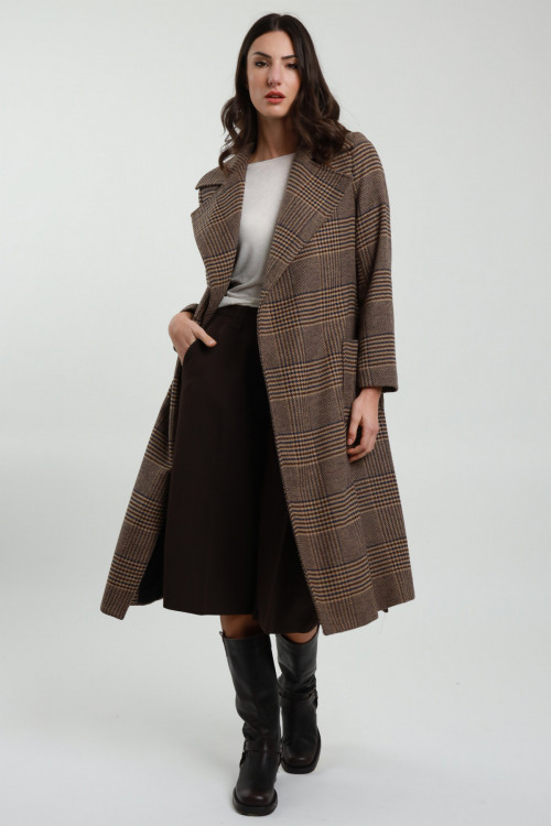 Susy Mix Cappotto Check Qualità Garantita