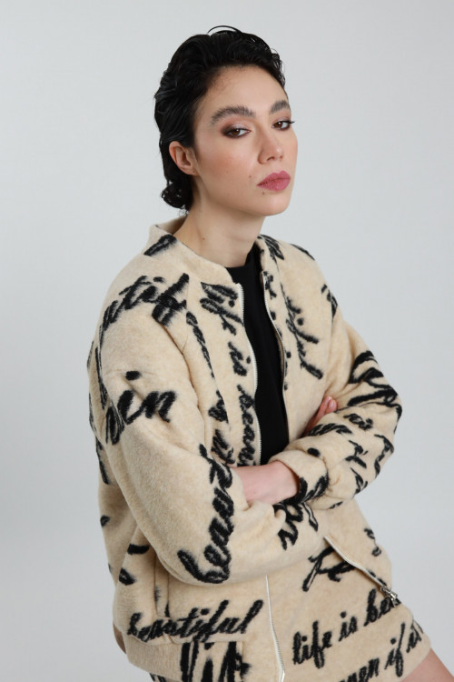 Susy Mix Bomber in Lana Cotta Shopping Online
