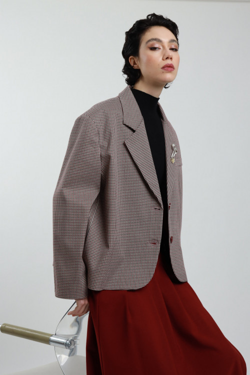 Susy Mix Giacca Oversize Con Spille Prezzo Ridotto