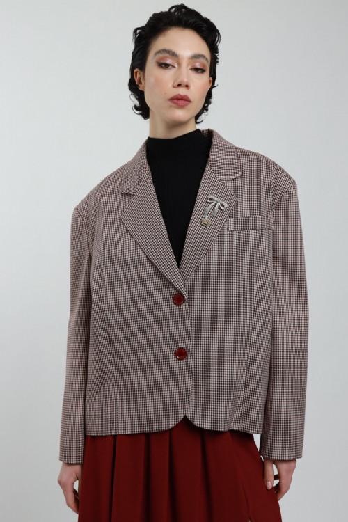 Susy Mix Giacca Oversize Con Spille Prezzo Ridotto