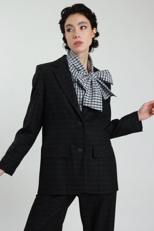 Susy Mix Giacca Check Lurex Presa