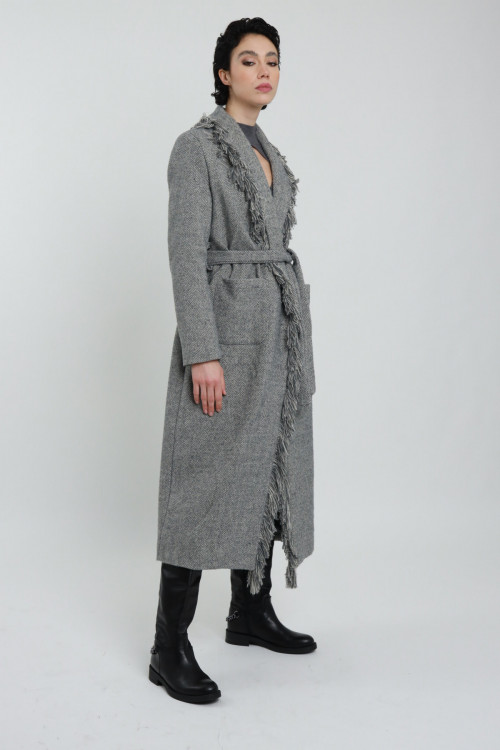 Susy Mix Cappotto con Frange Online