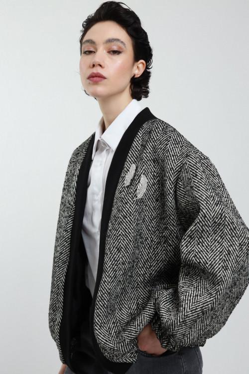 Susy Mix Bomber Spinato con Spille Saldi