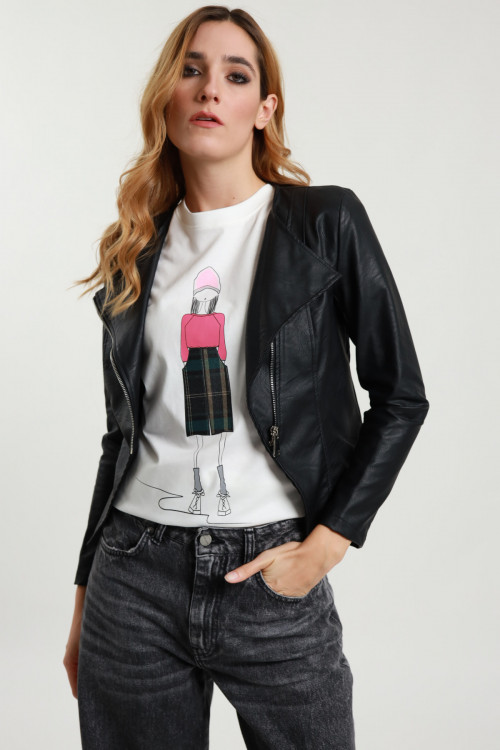 Susy Mix Giacchino Ecopelle Saldi Di Fabbrica