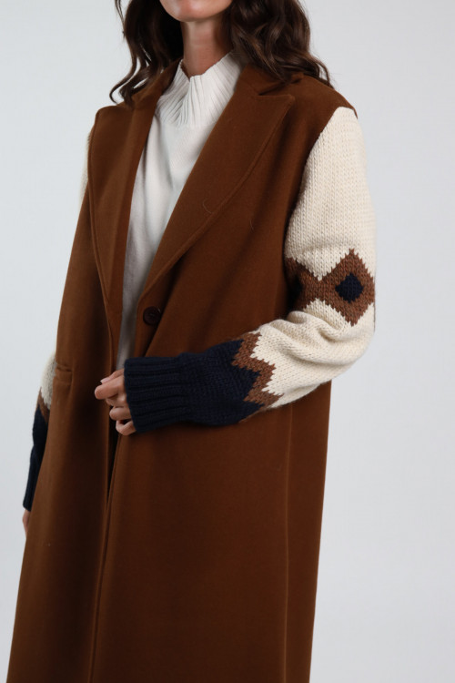 Susy Mix Cappotto Maniche Maglia In Saldo