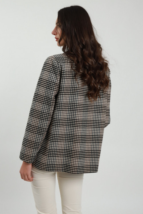 Susy Mix Giacca Over in Check Negozio online di fabbrica