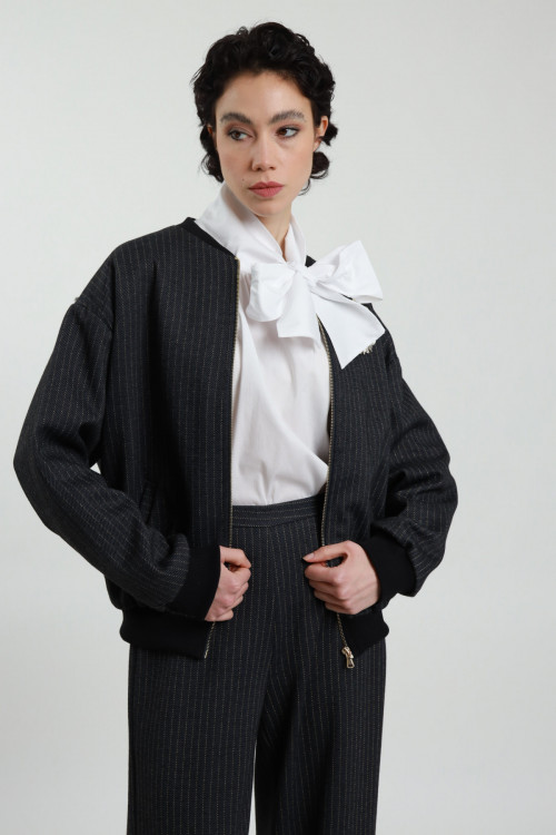Susy Mix Bomber Gessato Prezzo di fabbrica