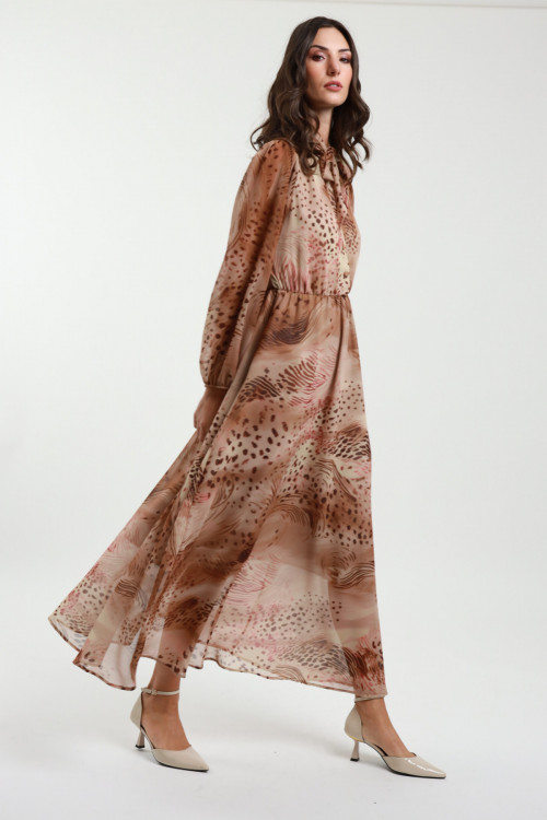 Susy Mix Abito in Fantasia con Fiocco Latest fashion