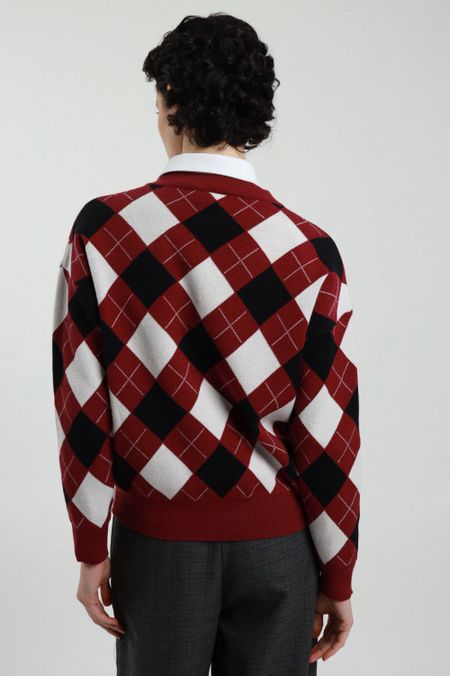Susy Mix Maglia a Rombi In Linea