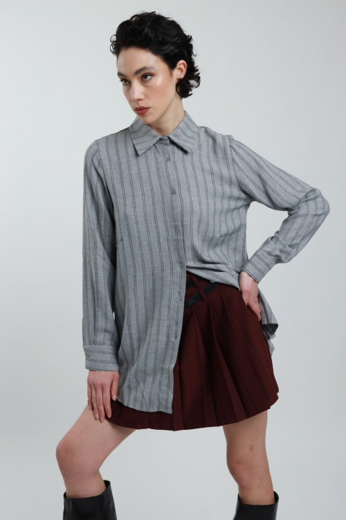 Susy Mix Camicia Gessata Over Qualità