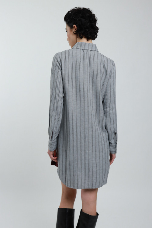 Susy Mix Camicia Gessata Over Qualità