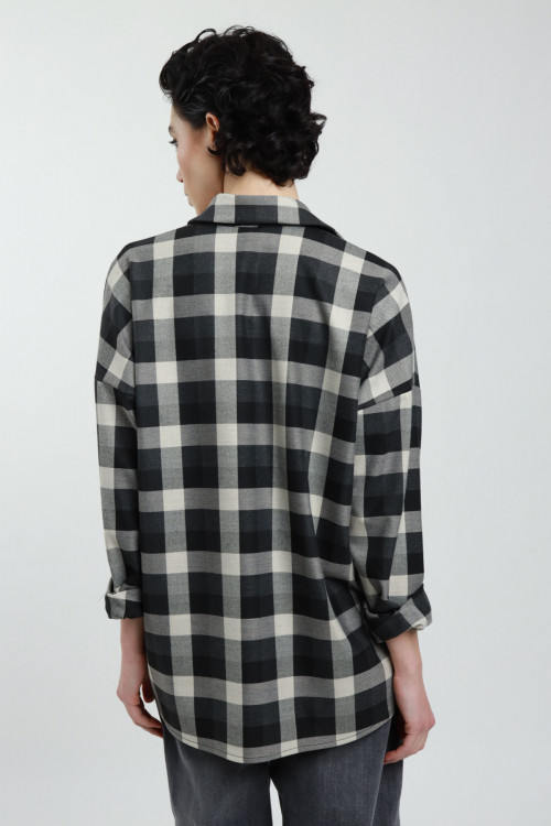 Susy Mix Camicia Quadri con Fiori Negozi Online