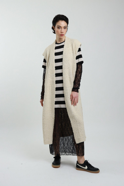 Susy Mix Gilet Lungo Boucle Acquista Ora