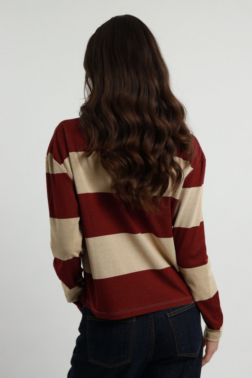 Susy Mix Polo Rigata Maniche Lunghe Outlet