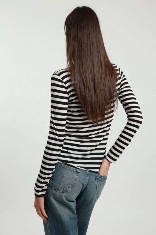 Susy Mix Maglia Righe Scollo Barchetta Negozio online di fabbrica