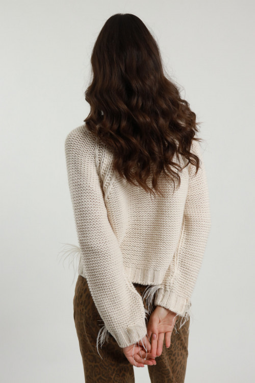 Susy Mix Cardigan Trecce e Piume Offerta San Valentino