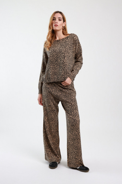 Susy Mix Pantaloni in Maglia Maculati Offerte giornaliere