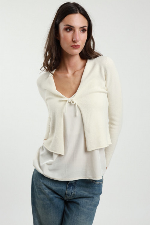 Susy Mix Cardigan Crop con Laccetto 50% di sconto con spedizione gratuita