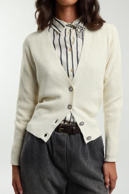Susy Mix Cardigan Bottoni Gioiello Trasporto libero internazionale