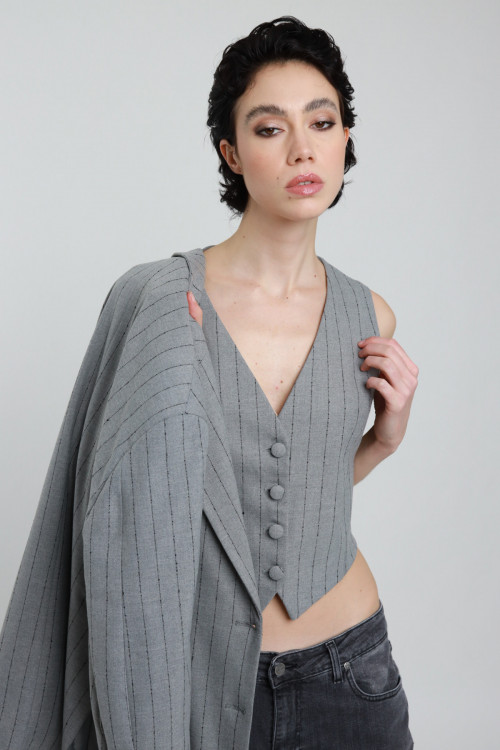 Susy Mix Gilet Gessato Sottocosto