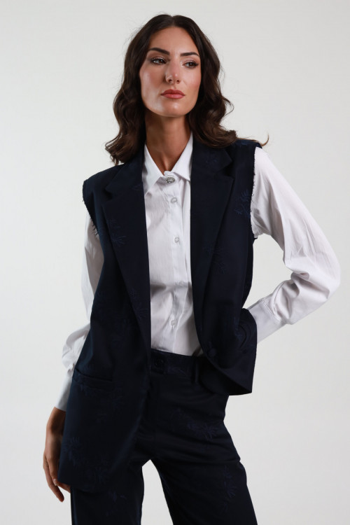 Susy Mix Gilet Ricamato Vendita Economica