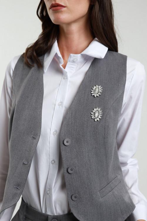 Susy Mix Gilet con Strass Vendite Flash