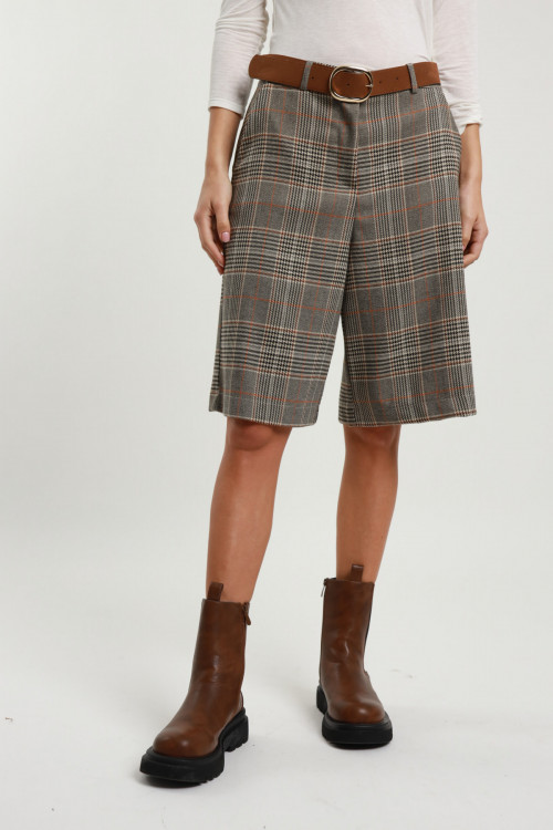 Susy Mix Bermuda Check con Cintura Spedizione gratuita