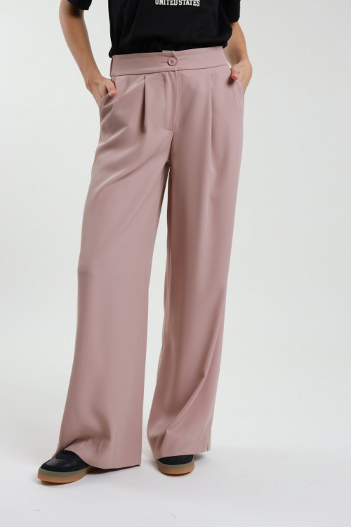 Susy Mix Pantaloni Palazzo Con Bottone Flash Sale