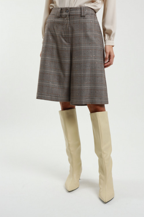 Susy Mix Bermuda Check con Paillettes Vendite stagionali