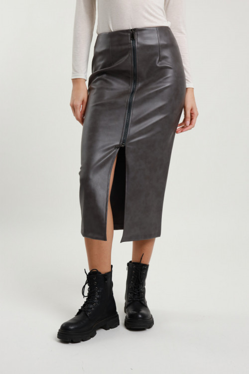 Susy Mix Gonna Midi Ecopelle Fino al 60% di sconto