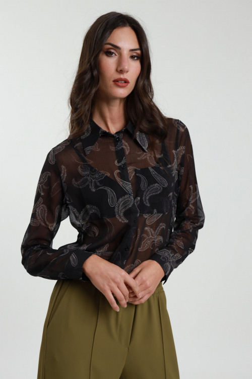 Susy Mix Camicia Fantasia Damascata Consegna Veloce