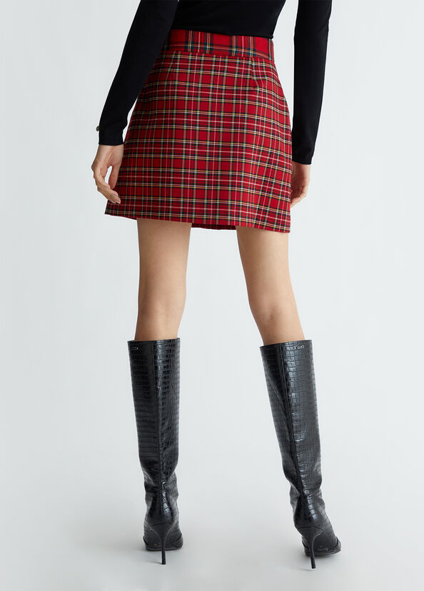 Liu Jo Minigonna a pieghe in tartan Promozione Limitata