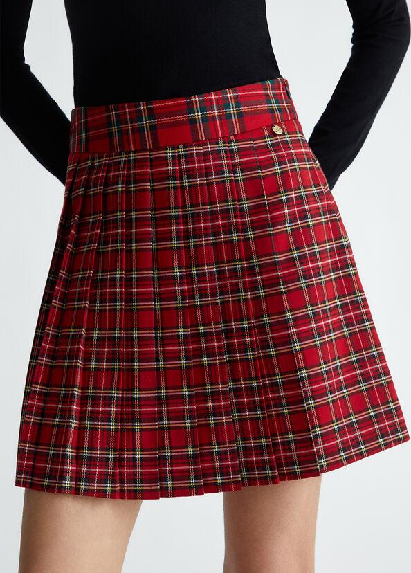 Liu Jo Minigonna a pieghe in tartan Promozione Limitata