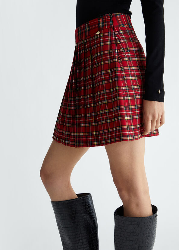 Liu Jo Minigonna a pieghe in tartan Promozione Limitata