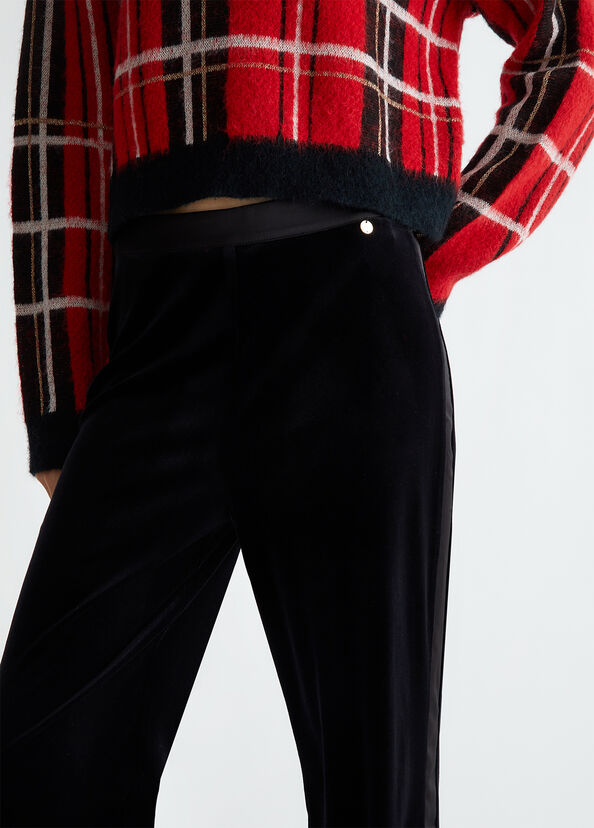 Liu Jo Pantaloni eleganti in velluto Prezzo Ridotto